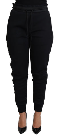 Black Polyester Neoprene Jogger Trouser Pants Dolce & Gabbana