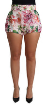 Pink Cotton Floral Print Hot Pants Short Dolce & Gabbana