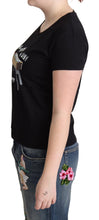 Black Cotton Come Play 4 Us Print Tops T-shirt Moschino