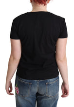 Black Cotton Come Play 4 Us Print Tops T-shirt Moschino