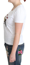 White Cotton Come Play 4 Us Print Tops T-shirt Moschino