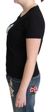Black Printed Cotton Short Sleeves T-shirt Moschino