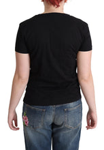 Black Printed Cotton Short Sleeves T-shirt Moschino