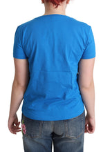 Blue Cotton Swim Graphic Triangle T-shirt Moschino