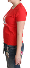 Red Cotton Swim Graphic Triangle Print  T-shirt Moschino