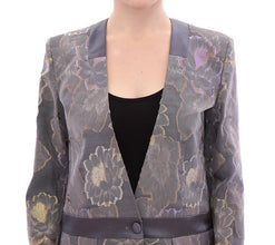 Multicolor Silk Floral Cotton Blazer Roberto Fragata