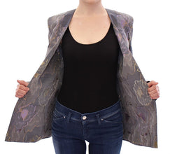 Multicolor Silk Floral Cotton Blazer Roberto Fragata