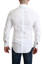 White Cotton Long Sleeves Men Formal Shirt Dolce & Gabbana