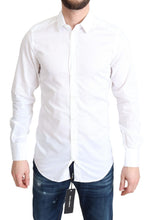 White Cotton Long Sleeves Formal Shirt Dolce & Gabbana