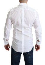 White Cotton Long Sleeves Formal Shirt Dolce & Gabbana