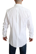 White Cotton Stretch Men Dress Formal Shirt Dolce & Gabbana