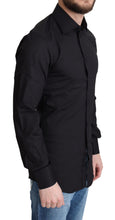 Black Cotton Blend Formal Dress Shirt Dolce & Gabbana