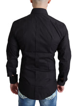 Black Cotton Blend Formal Dress Shirt Dolce & Gabbana