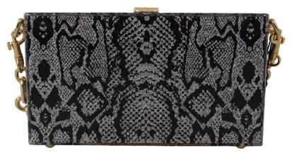 Gray Fashion Devotion Clutch Plexi SICILY BOX Purse Dolce & Gabbana