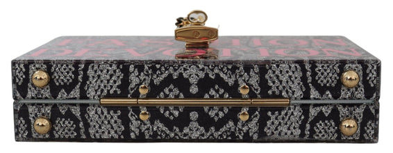 Gray Fashion Devotion Clutch Plexi SICILY BOX Purse Dolce & Gabbana