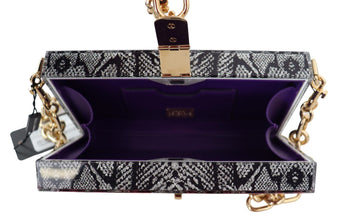 Gray Fashion Devotion Clutch Plexi SICILY BOX Purse Dolce & Gabbana