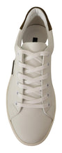 White Suede Leather Mens Low Tops Sneakers Dolce & Gabbana