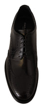 Black Leather Oxford Wingtip Formal Shoes Dolce & Gabbana
