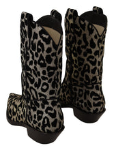 Gray Black Leopard Cowboy Boots Shoes Dolce & Gabbana