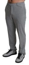 Gray Wool Checkered Dress Men Formal Trouser Pants BENCIVENGA