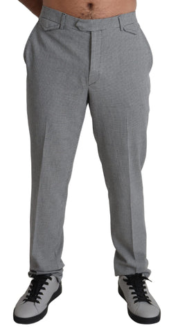 Gray Wool Checkered Dress Men Formal Trouser Pants BENCIVENGA