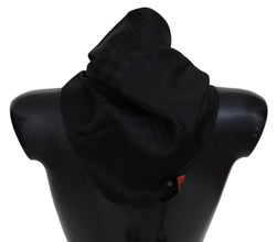 Black Wool Knit Unisex Neck Wrap Shawl Scarf Missoni
