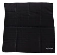 Black Wool Knit Unisex Neck Wrap Shawl Scarf Missoni