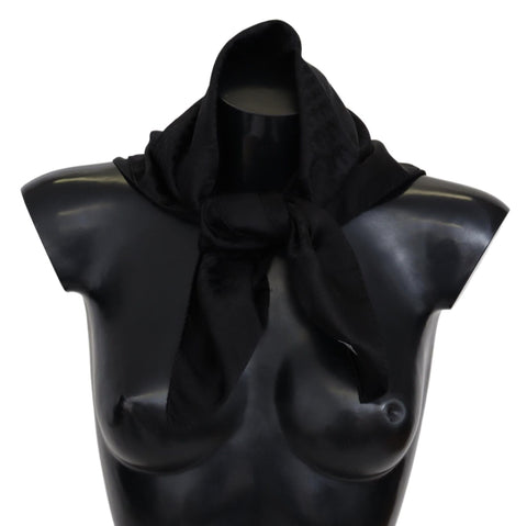 Black Wool Knit Unisex Neck Wrap Shawl Scarf Missoni