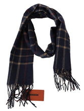 Black Checkered Unisex Neck Wrap Fringes Scarf Missoni