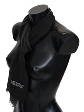 Black 100% Wool Unisex Neck Wrap Scarf Missoni