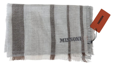 Multicolor Striped Wool Unisex Neck Wrap Scarf Missoni