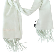 Light Green Pattern Cashmere Unisex Wrap Fringes Scarf Missoni