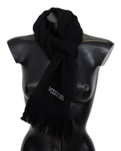 Black Wool Unisex Neck Warmer Wrap Scarf Missoni