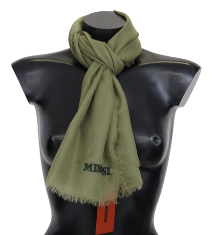 Green Cashmere Unisex Neck Wrap Scarf Missoni