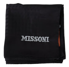 Black Wool Knit Unisex Neck Wrap Shawl Scarf Missoni