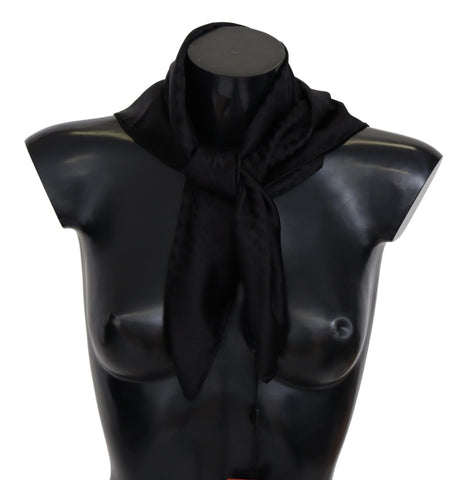 Black Wool Knit Unisex Neck Wrap Shawl Scarf Missoni