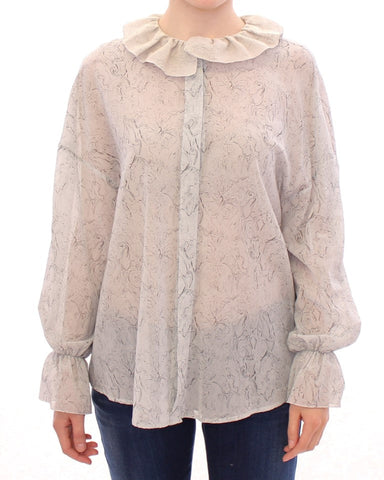 Blue Cotton Blouse Tunic Vika Gazinskaya