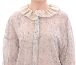 Blue Cotton Blouse Tunic Vika Gazinskaya