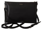 Black Exotic Leather Shoulder Sling Alta Sartoria Bag Dolce & Gabbana