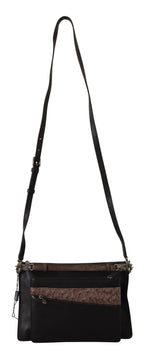 Black Exotic Leather Shoulder Sling Alta Sartoria Bag Dolce & Gabbana