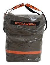 Cotton Men Large Fabric Green Shopping Tote Bag Dolce & Gabbana