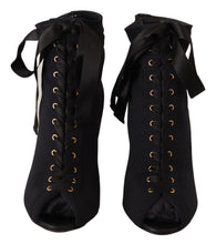 Black Stretch Short Ankle Boots Shoes Dolce & Gabbana