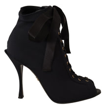 Black Stretch Short Ankle Boots Shoes Dolce & Gabbana