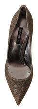 Gold Silver Fabric Heels Pumps Shoes Dolce & Gabbana