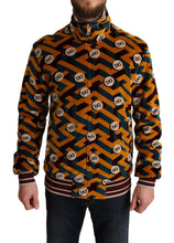 Multicolor Velvet DG Logo Mens Sweater Jacket Dolce & Gabbana