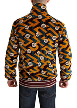 Multicolor Velvet DG Logo Mens Sweater Jacket Dolce & Gabbana