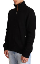 Black Cashmere Zipper Mens Sweater Dolce & Gabbana