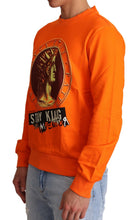 Orange King Ceasar Cotton Pullover Sweater Dolce & Gabbana