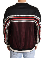 Black Red Mesh Sport Pullover Crewneck Sweater Dolce & Gabbana