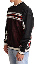 Black Red Mesh Sport Pullover Crewneck Sweater Dolce & Gabbana
